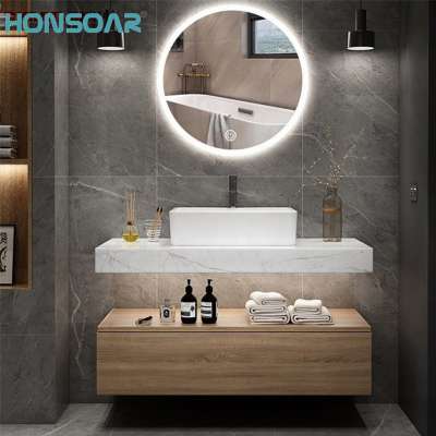 modern wall mounted cheap price white waterproof pvc 36 bathroom vanity cabinet with wash basin